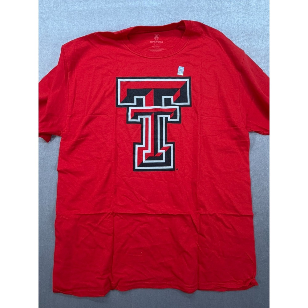 New NCAA Texas Tech University Shirt Red Size Large Top of the‎ World